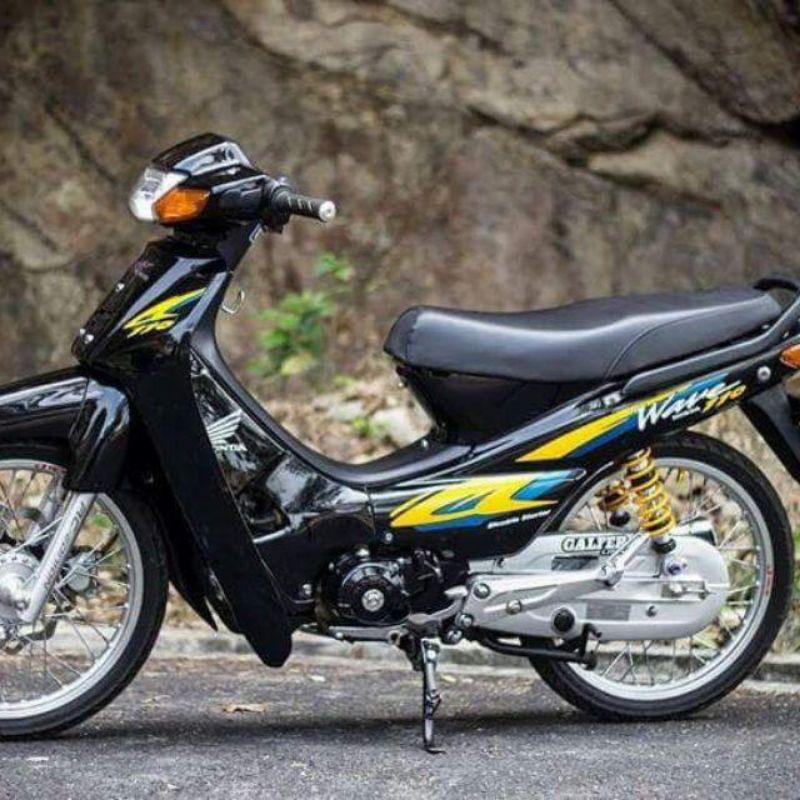 Dàn áo dành cho wave 110 thái đen nhựa ABS mũ trắng
