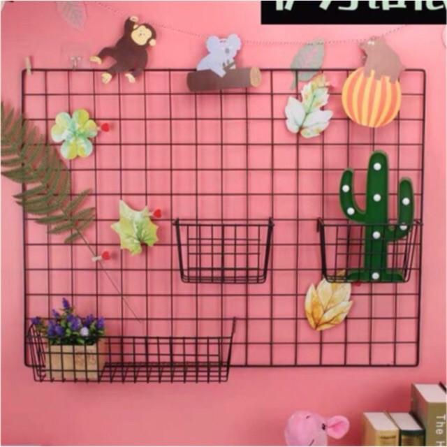 Tấm Lưới Thép Lắp Ghép Đa Năng Làm Kệ Tủ Văn Phòng, Treo Ảnh, Quây Chuồng Thú Tặng Kèm Phụ Kiện zz01-zz42