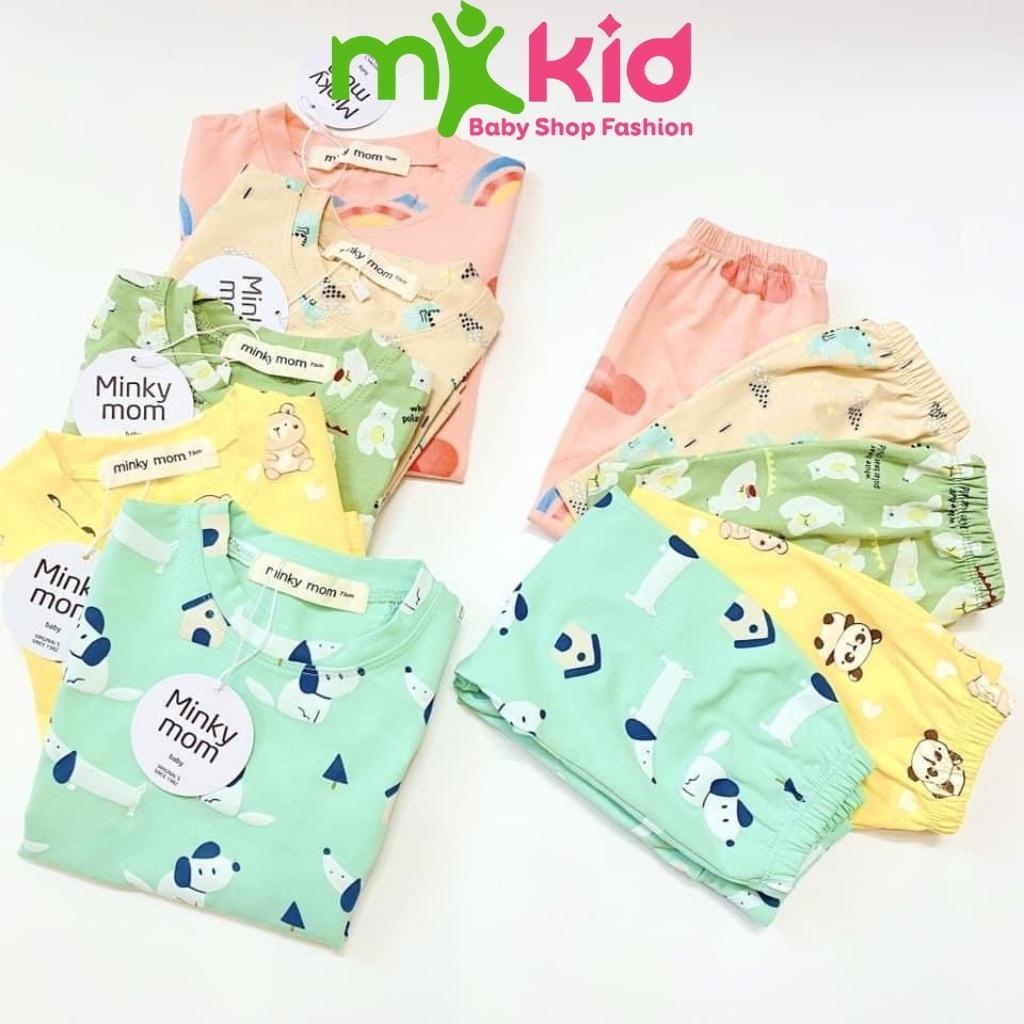 Bộ Thu Đông Cho Bé Bộ Minky Mom Dài Tay Cho Bé Trai Bé Gái Chất Cotton Cao Cấp Co Giãn Thấm Hút Mồ Hôi Tốt