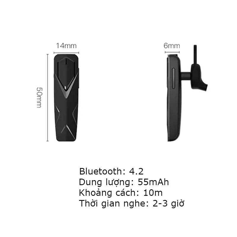 Tai Nghe Bluetooth Nhét Tai Không Dây Nghe Một Bên Tiện Lợi MH26 - Hàng Chính Hãng