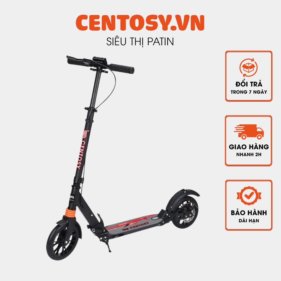 Xe trượt Scooter người lớn HAA5D cao cấp + có phanh + lo xo giảm xóc + hợp kim cao cấp