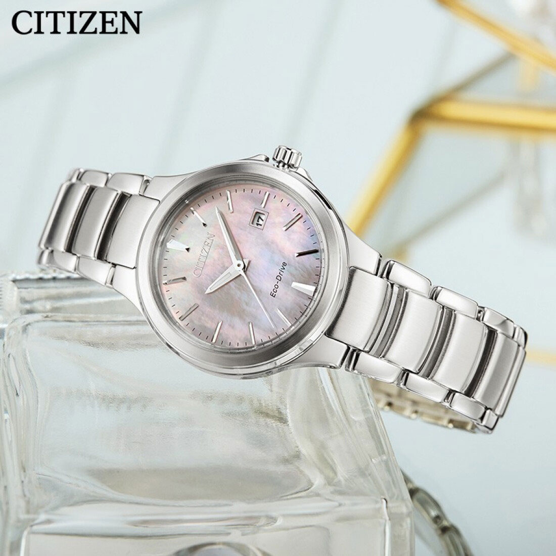 Đồng Hồ Nữ Citizen Eco-Drive Dây Thép Không Gỉ EW2520-56Y - Mặt Xà Cừ (29.7mm)