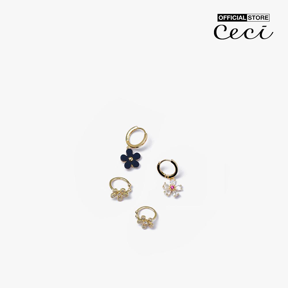 CECI - Set 3 cặp khuyên tai khoen tròn nữ tính CC1-05000034