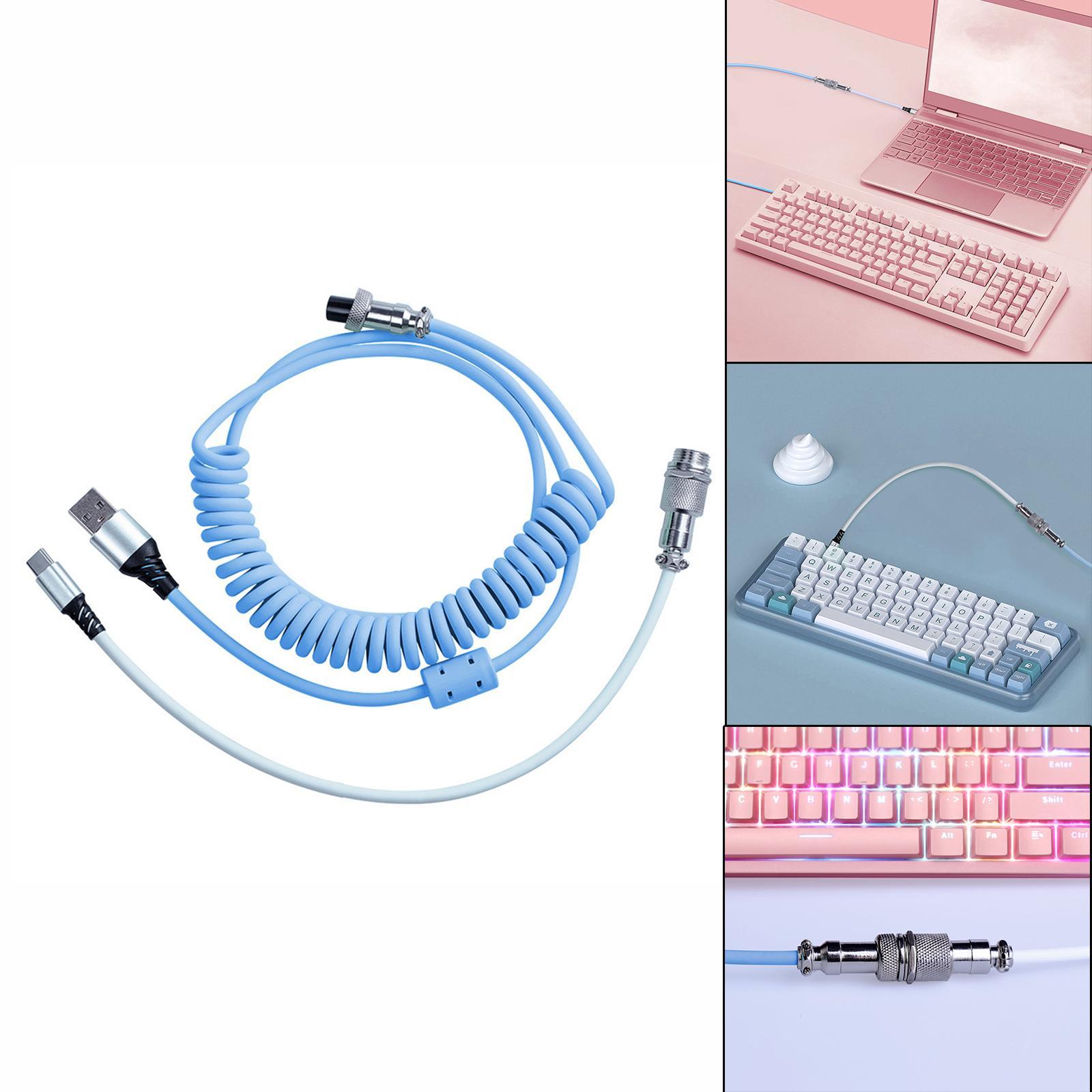 1.7M   Cable Detachable Spiral for Gaming Keyboard  Cable