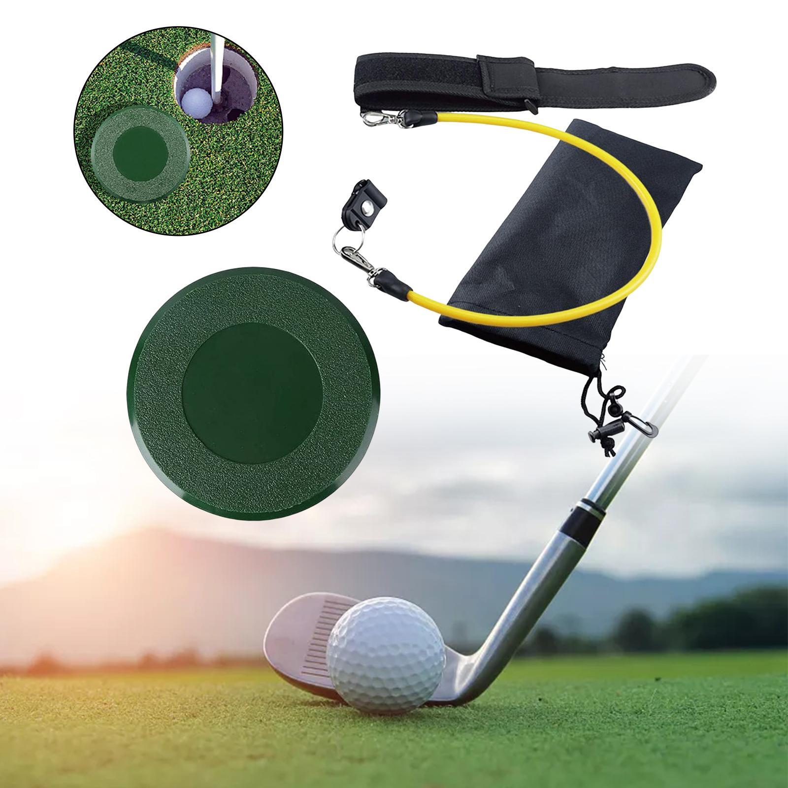 Golf Swing Trainer Training Aid Posture Elastic Resistance Rope with Golf Cover for Indoor Outdoor