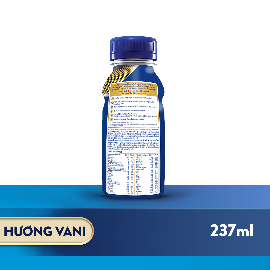 Thùng 24 chai Ensure Gold 237ml (Mẫu mới)