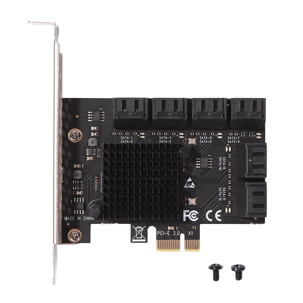 Bộ chuyển đổi PCIE SA3112J 2/6/12/16/20 Cổng PCI-Express X1 sang Thẻ mở rộng SATA 3.0 Tốc độ cao 6Gbps Thẻ bổ sung w/PCI-E X4 X8 X16