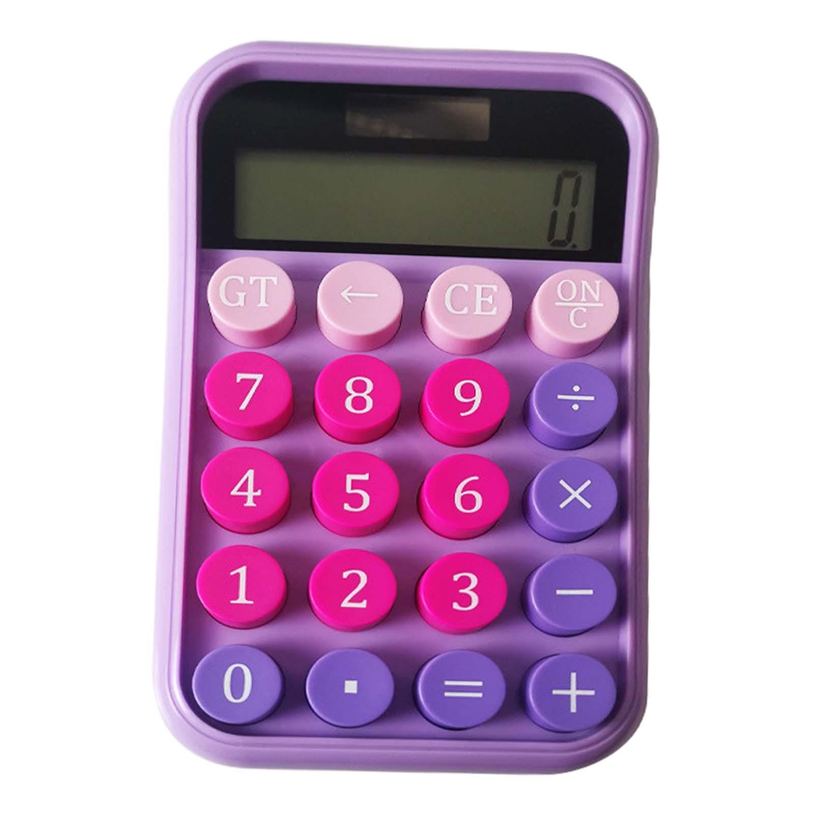 Solar Powered Calculator Small Mechanical Desktop Calculator for Office Kids