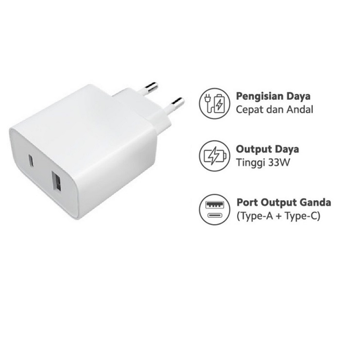 Củ Sạc Xiaomi Mi 33W Wall Charger BHR4996GL (Type-C+Type-A) Bản Quốc Tế - Hàng Chính Hãng FPT