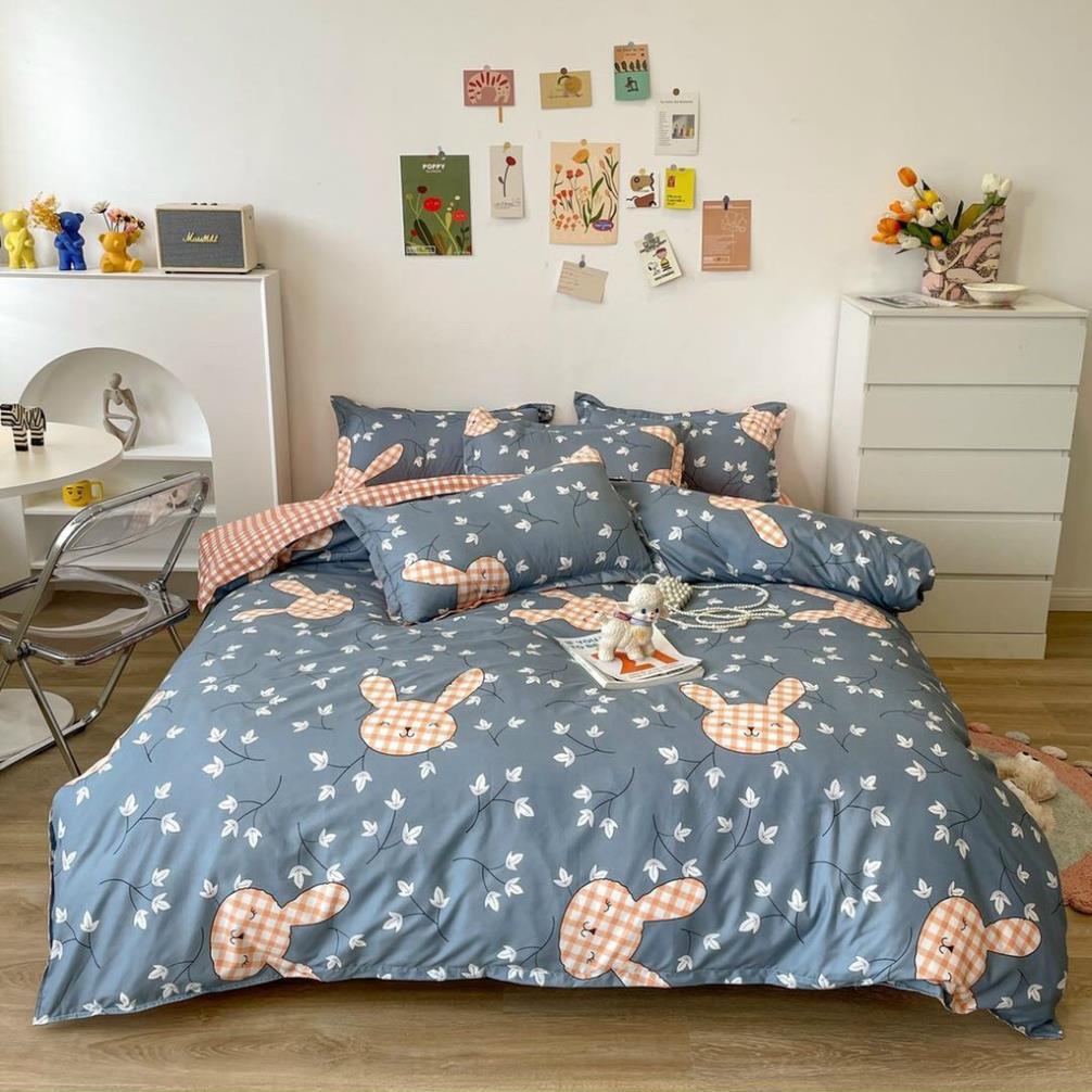 Set chăn ga gối chất cotton poly mẫu dễ thương mới