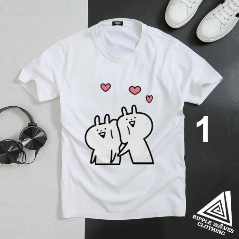 -  Áo Thun In Hình Thỏ Tăng Động