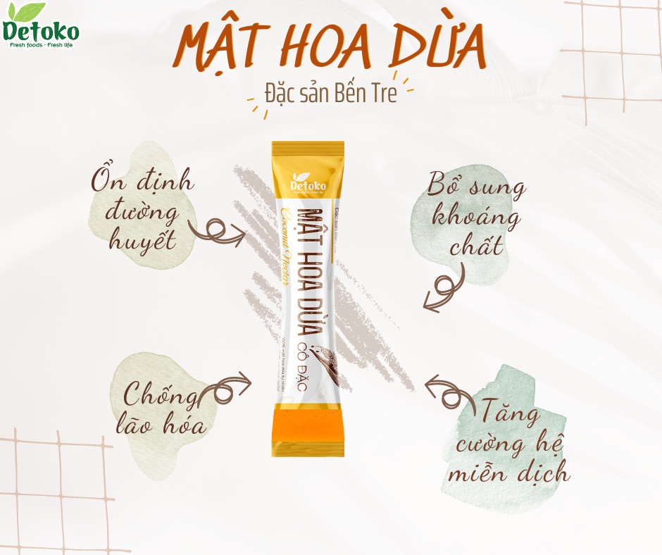 Mật Hoa Dừa Bamboo Hộp 15 Gói 225g Tiện Lợi Phiên Bản Cao Cấp Nguyên Chất, Ổn Định Đường Huyết, Tăng Sức Đề Kháng
