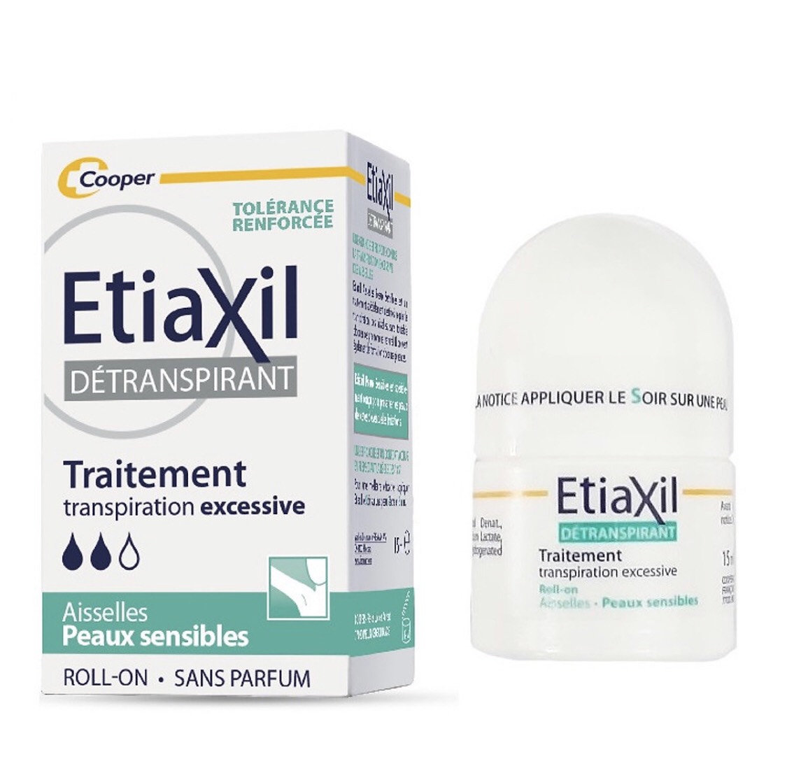 Lăn Khử Mùi Etiaxil Détranspirant Traitement Aisselles Peaux Sensibles 15ml (Dành cho da hỗn hợp, da nhạy cảm)