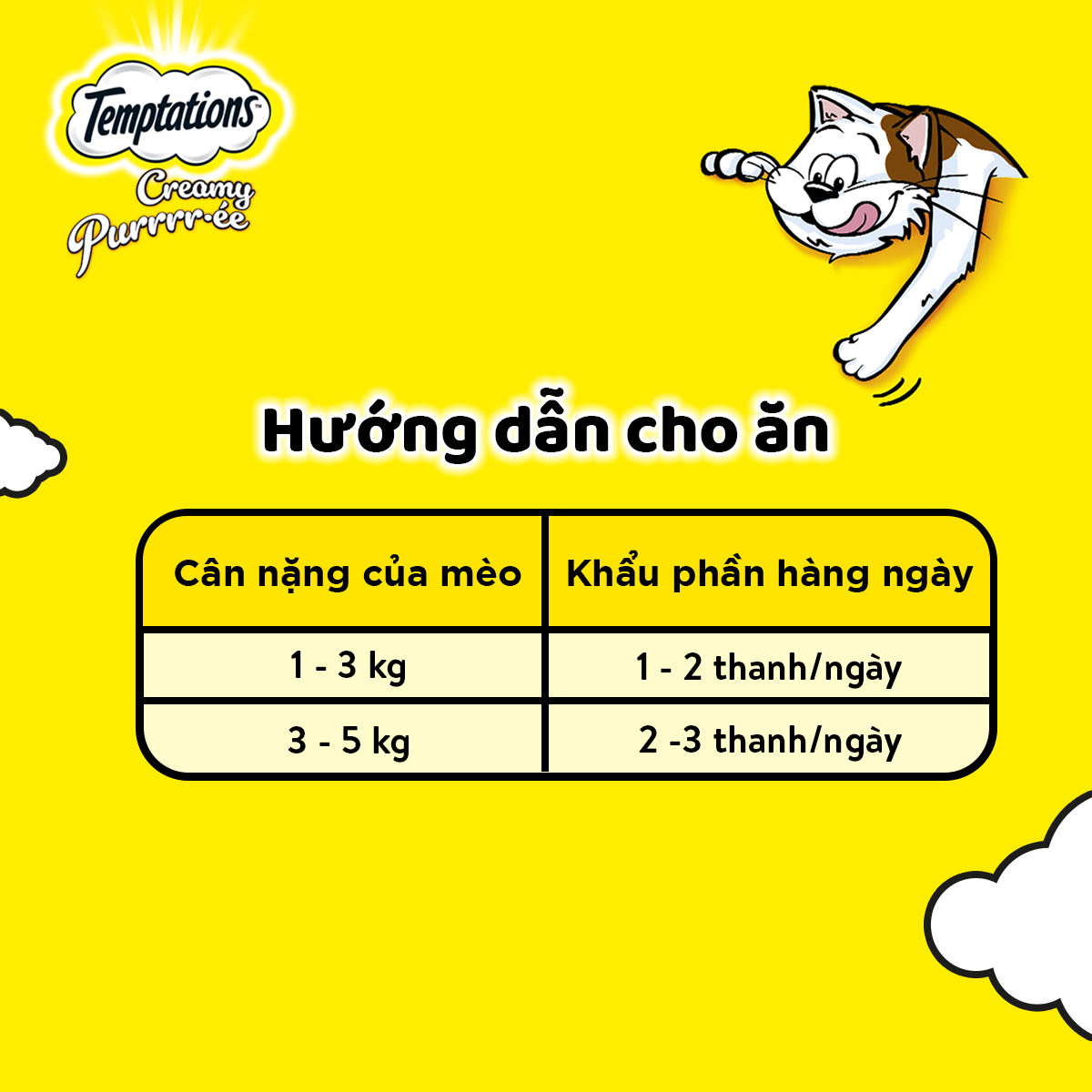 Súp thưởng TEMPTATIONS Creamy Purrrr-ee  48g - Vị cá ngừ &amp; sò điệp