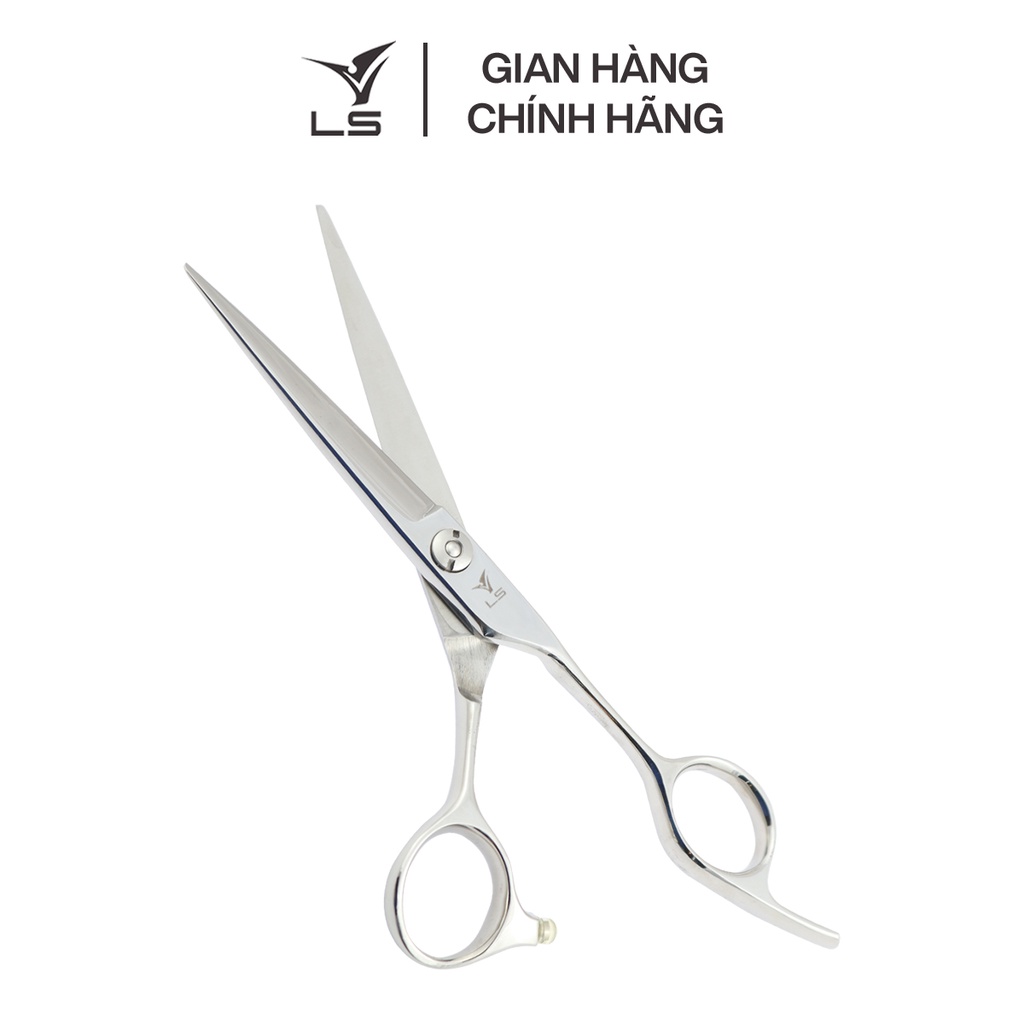 Kéo cắt tóc VLS lưỡi thẳng quai offset vênh đỡ ngón cố định JP603