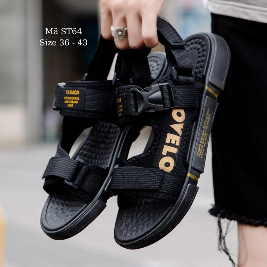 Sandal nam đi học mềm êm chống trơn có quai hậu size to phù hợp cho trẻ em học sinh 10 đến 18 tuổi chân ngoại cỡ LIMIBABY ST64