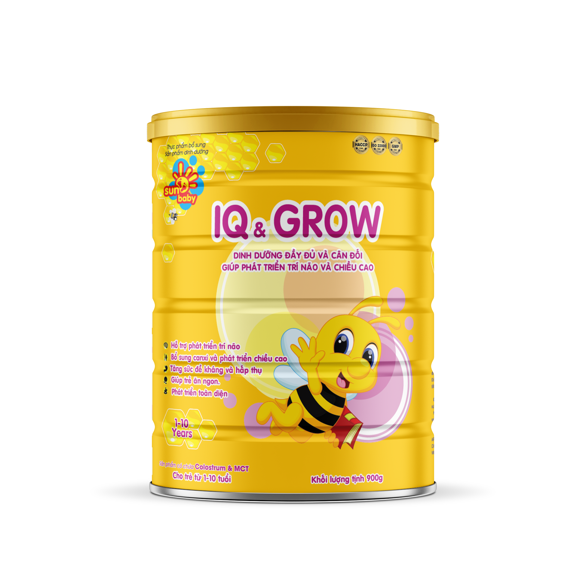 Sữa Bột IQ-GROW Dinh Dưỡng Giúp Phát Triển Chiều Cao Và Trí Não_Sunbaby_IQ321