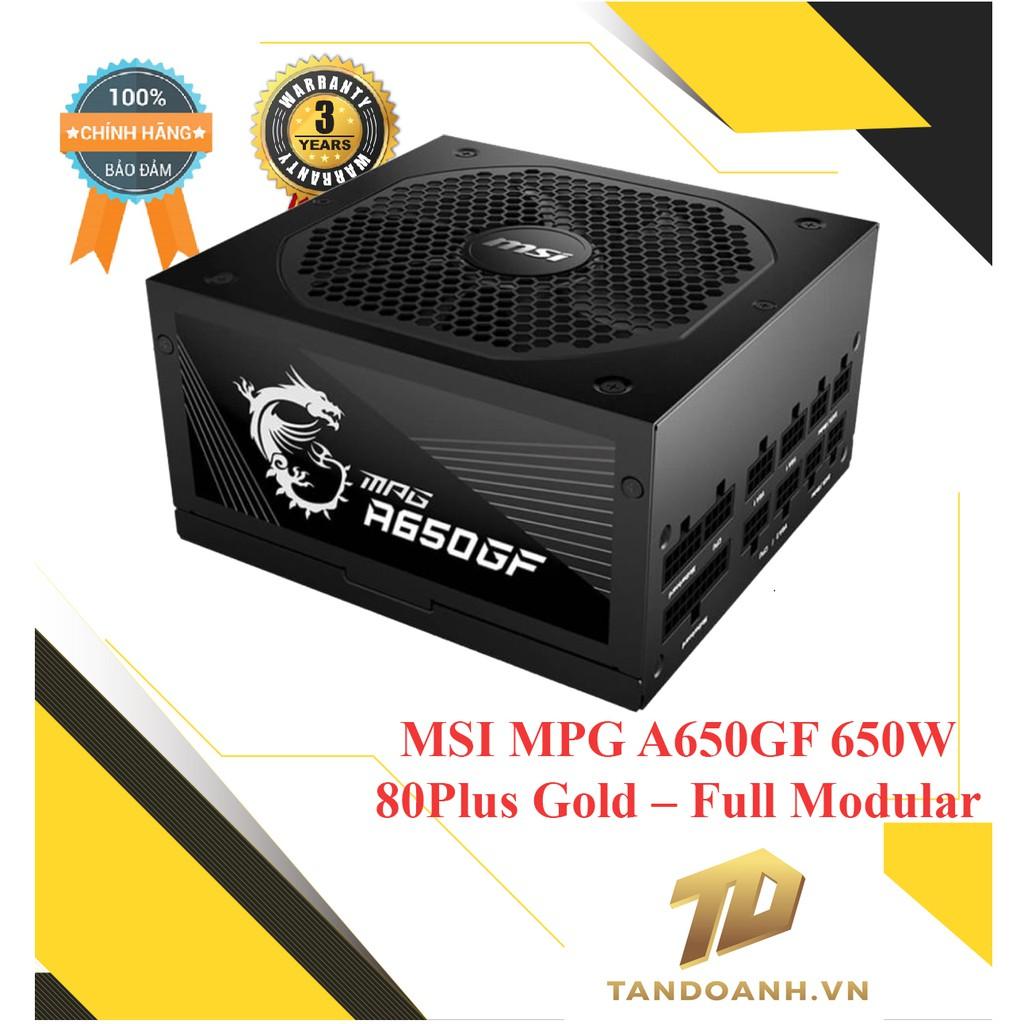 Nguồn máy tính MSI MPG A650GF 650W 80Plus Gold - HÀNG CHÍNH HÃNG