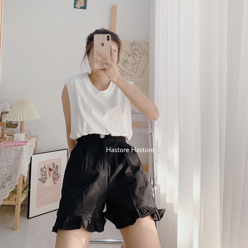 Quần short thô mịn ống bèo