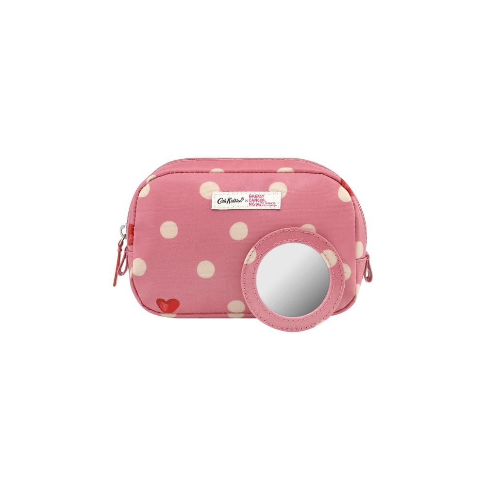 Cath Kidston-Classic Make Up Case Heart Spot- 1030105-Pink