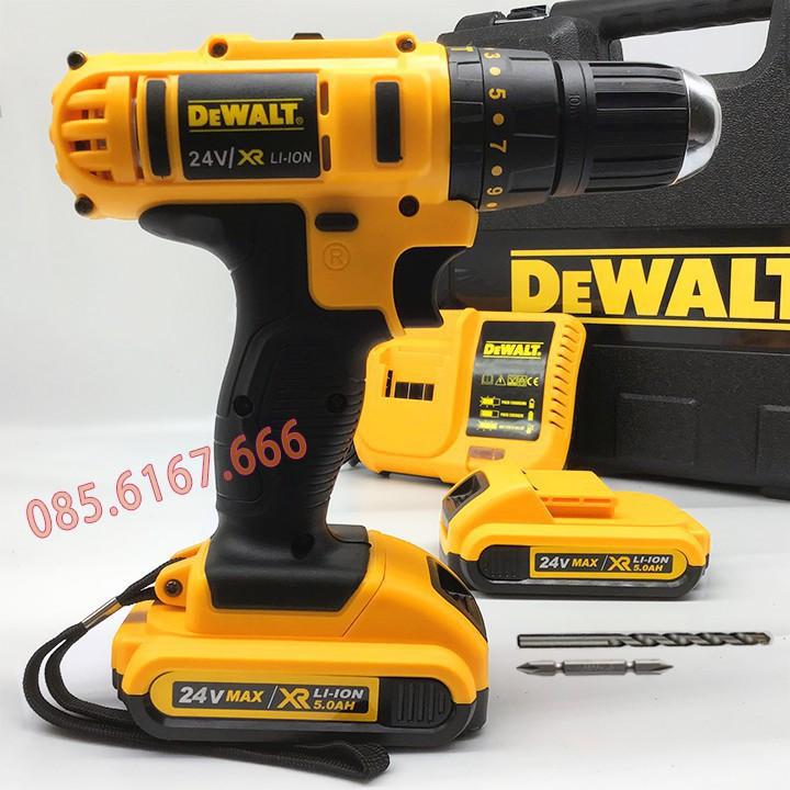 Máy Khoan Tường, Bê Tông DEWALT 24V Có Búa - - Pin 5 Cell - Máy Bắt Vít - Máy Bắn Vít 24v