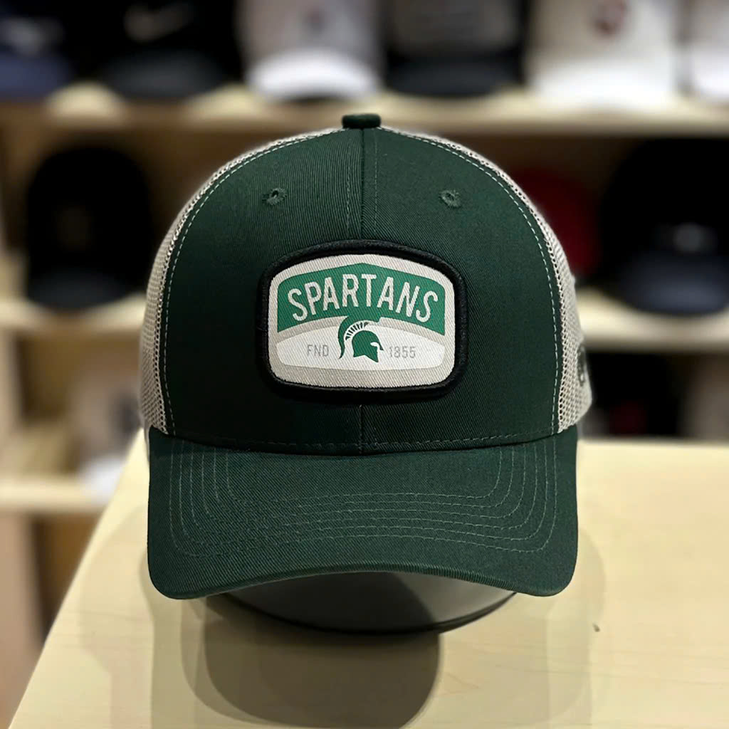 (NEW) Nón kết, mũ lưỡi trai Unisex Michigan state Spartans vải kaki nhập khẩu thời trang (Ảnh thật)