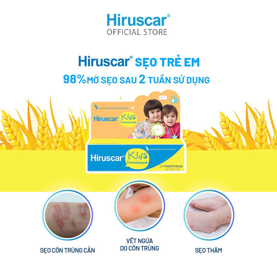 Gel Cải Thiện Sẹo Và Vết Thâm Ngứa Trẻ Em Hiruscar Kids 10G