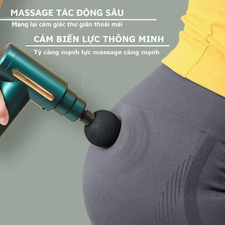 ￼Máy Massage Cầm Tay Mini, Massage Cầm Toàn Thân 5 Cấp Độ Chuyên Sâu Đa Năng, Mát Xa, Máy đấm lưng mát xa