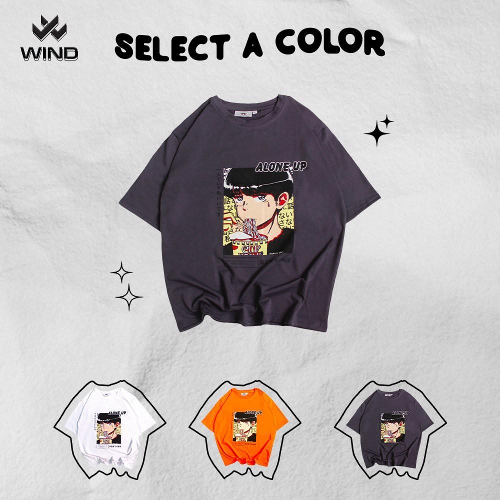 Áo phông unisex form rộng WIND bản Premium tay lỡ oversize Boy Mỳ thời trang nam nữ