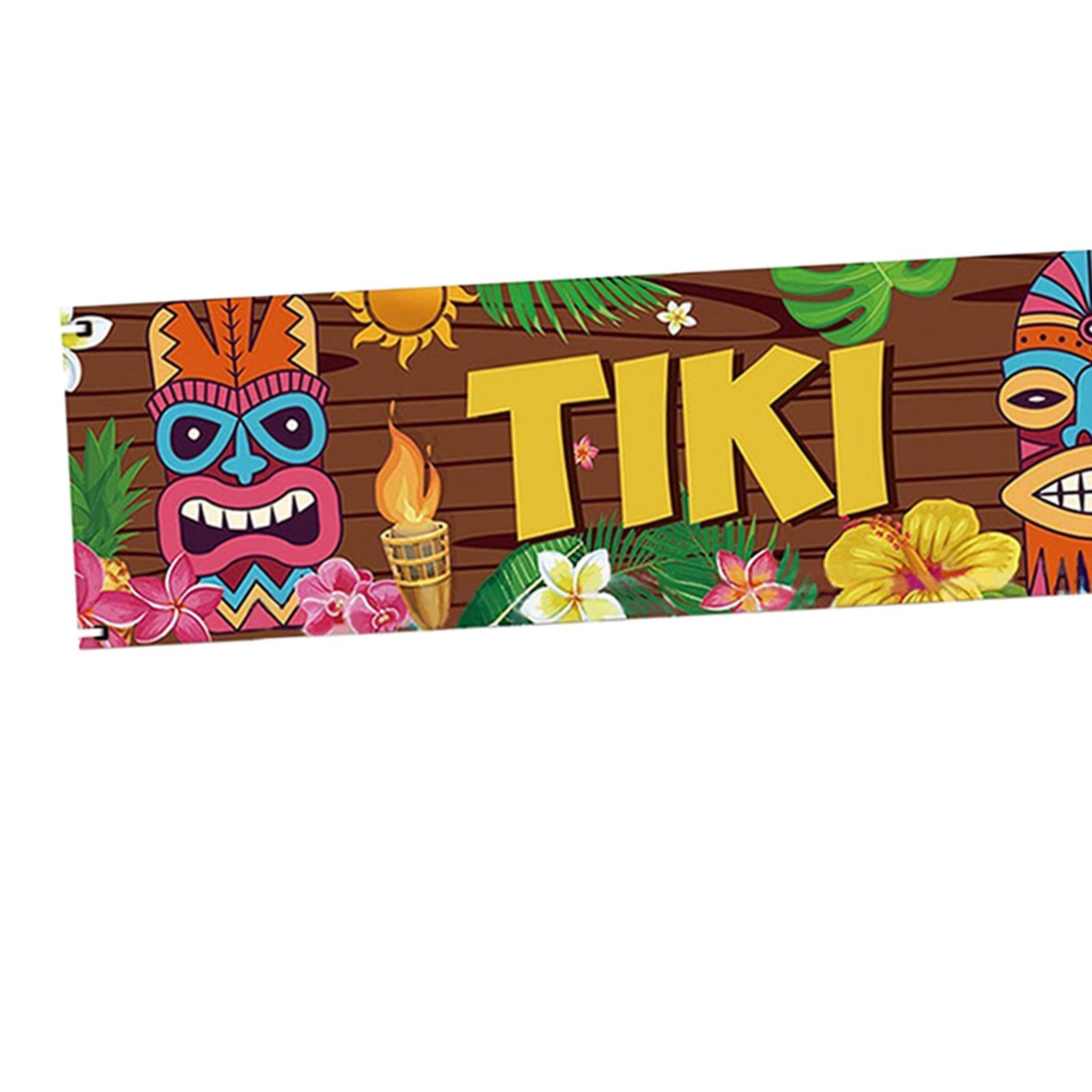 Door Banner Tiki Banner Welcome Sign for Hawaiian Summer Pool Party Carnival