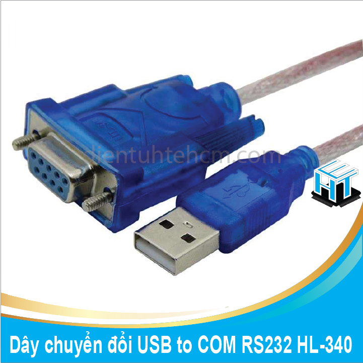 Dây cáp chuyển đổi USB to COM RS232 HL-340 - 1.5m - Đực - Male