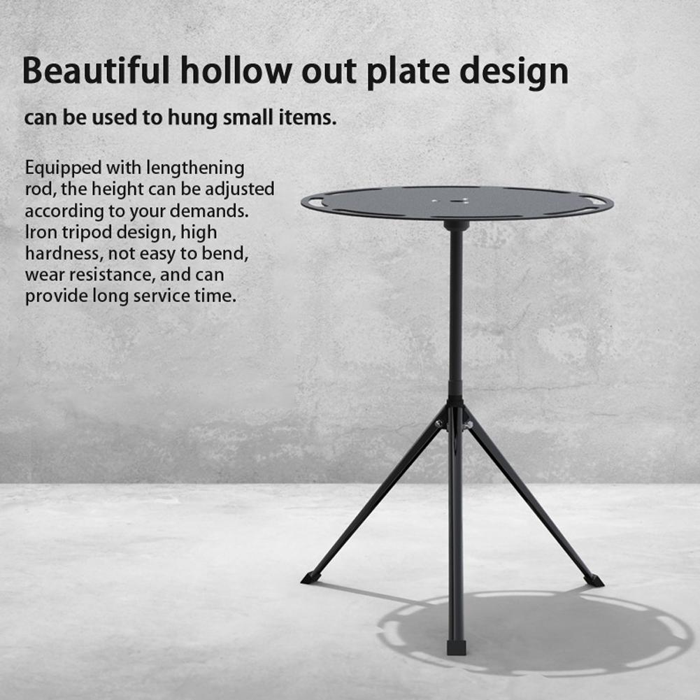 Outdoor Camping Aluminum Alloy Tripod Portable Barbecue Folding Table Multifunction Height Adjustable Desktop