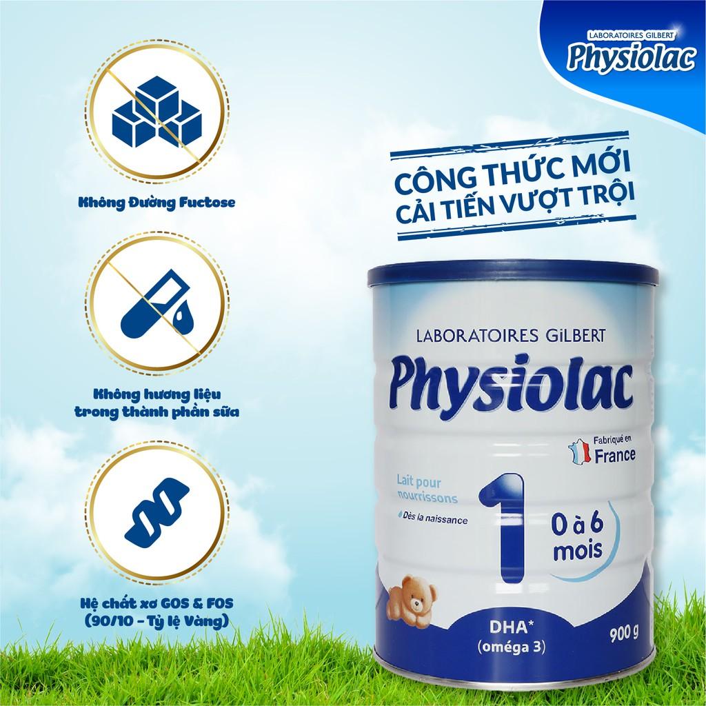 Bộ 2 lon sữa bột Physiolac 1 900g (Bổ sung DHA)