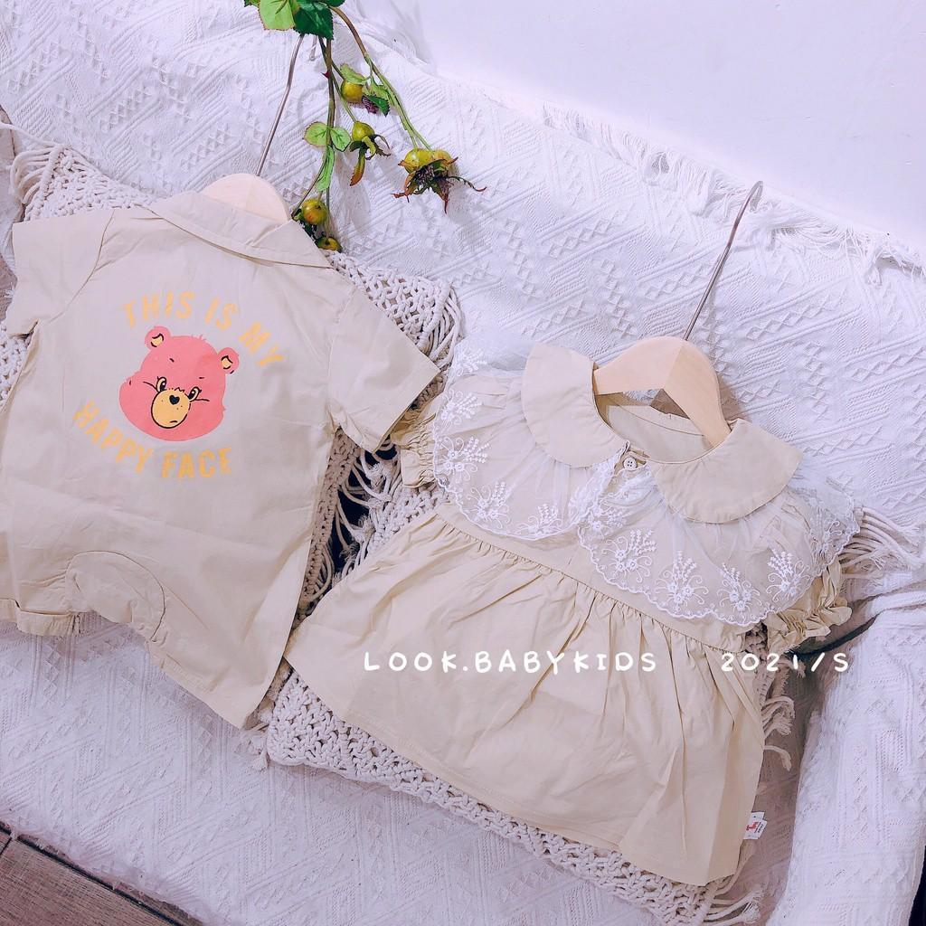 Đầm bé gái kiểu đồng phục dễ thương , quần áo trẻ em cao cấp,cotton 100%, thương hiệu Aiueo Nhật Bản.