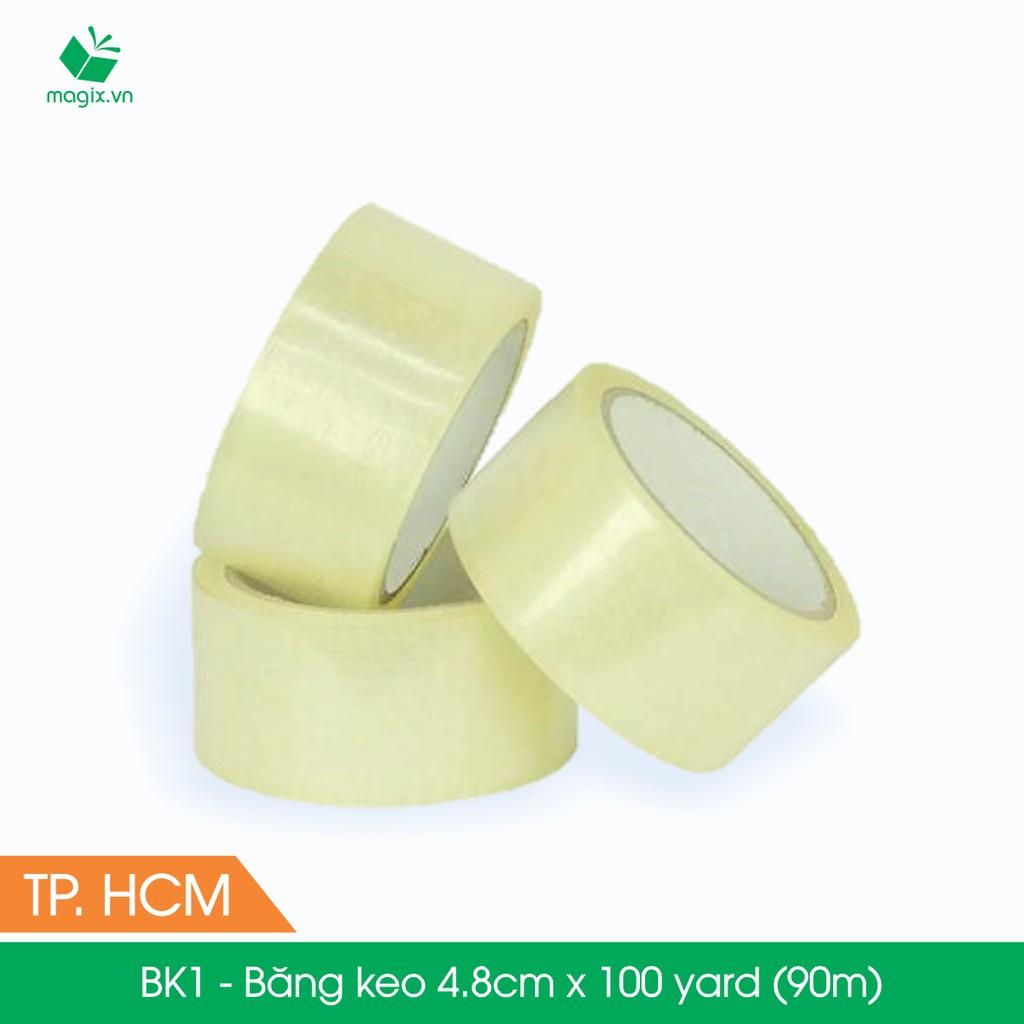 BK1 - 4.8cm loại 6 cuộn/kg - Bộ 12 cuộn băng keo đóng thùng hộp carton