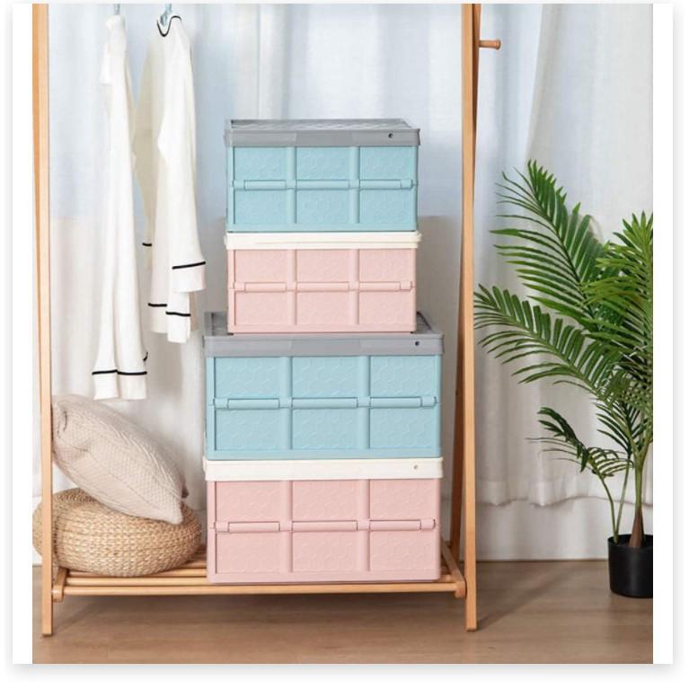 Hộp đựng đồ có thể quay lại có bánh xe và nắp đậy 55L - tặng túi đựng chống thấm