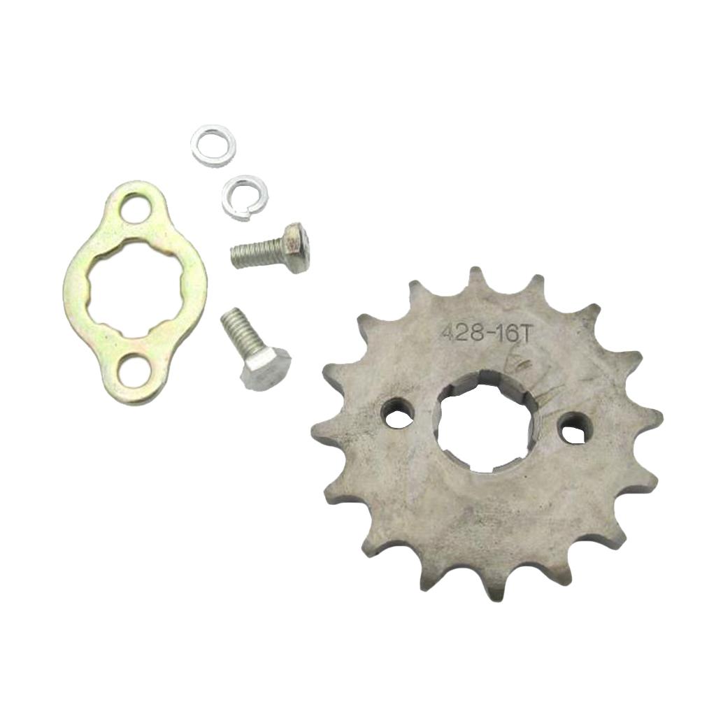 16 Teeth 428 Chain Front Sprocket Cog for Pit Trail Dirt Bike ATV Quad Buggy