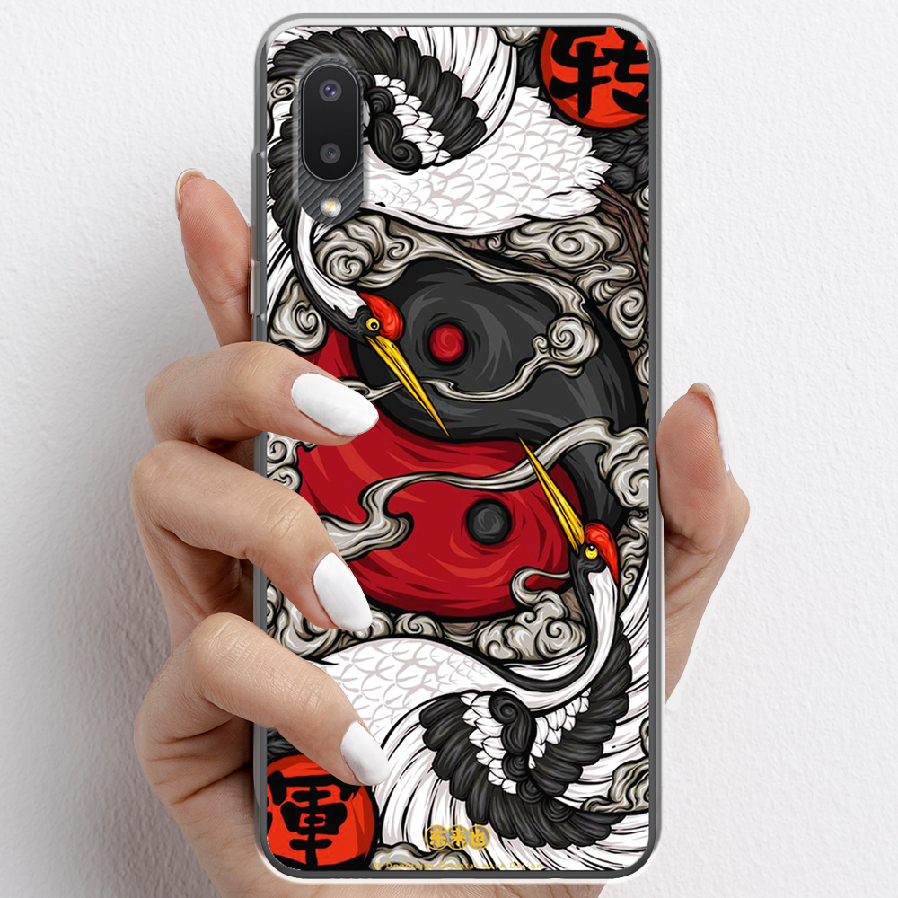 Ốp lưng cho Samsung A02, Samsung A02s nhựa TPU mẫu Hạc âm dương