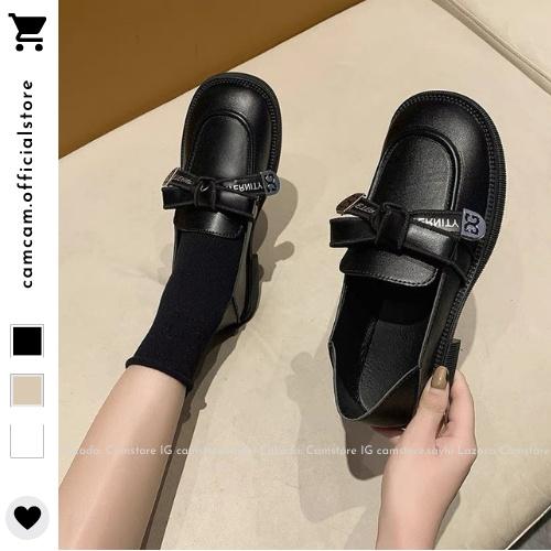 Giày ULZZANG OXFORD Nơ, Tiểu Thư Siêu Xinh Phong Cách Vintage