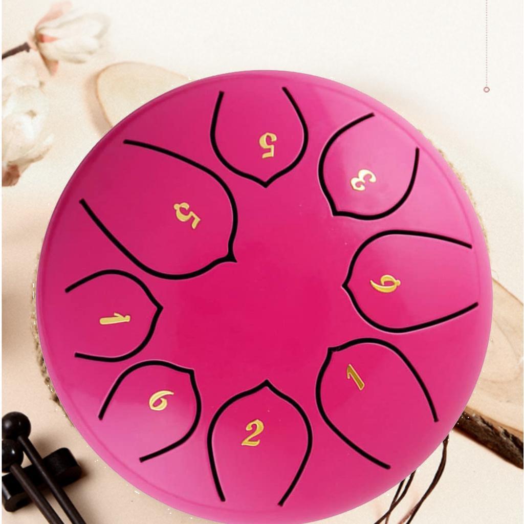 6 Inch Alloy Steel Tongue Drums C Key 8 Notes Hand Drums