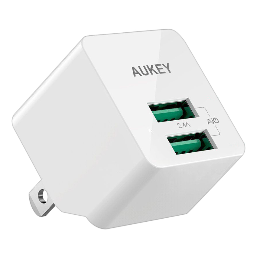 Củ sạc nhanh Aukey PA-U32 2 cổng USB 12W - hàng chính hãng