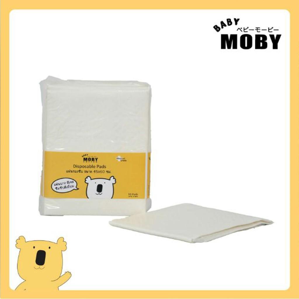 Tấm Lót Chống Thấm Moby Baby ️ Siêu Mềm Mịn Khô Thoáng (Gói 10 Miếng)