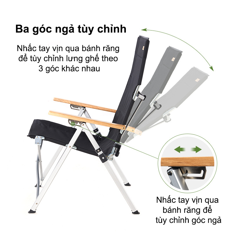 Ghế xếp thư giãn tùy chỉnh 3 mức NatureHike NH17T003-Y