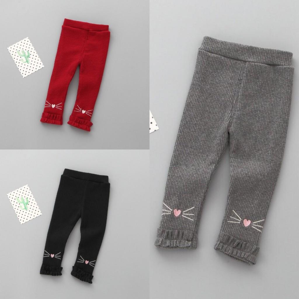 QUẦN LEGGING NƠ BÉ GÁI THUN GÂN CO GIÃN CỰC MẠNH HÀNG VNXK