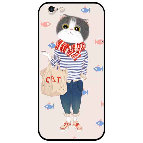 Ốp lưng in cho Iphone 6 Plus/ 6s Plus Mẫu Người Mèo
