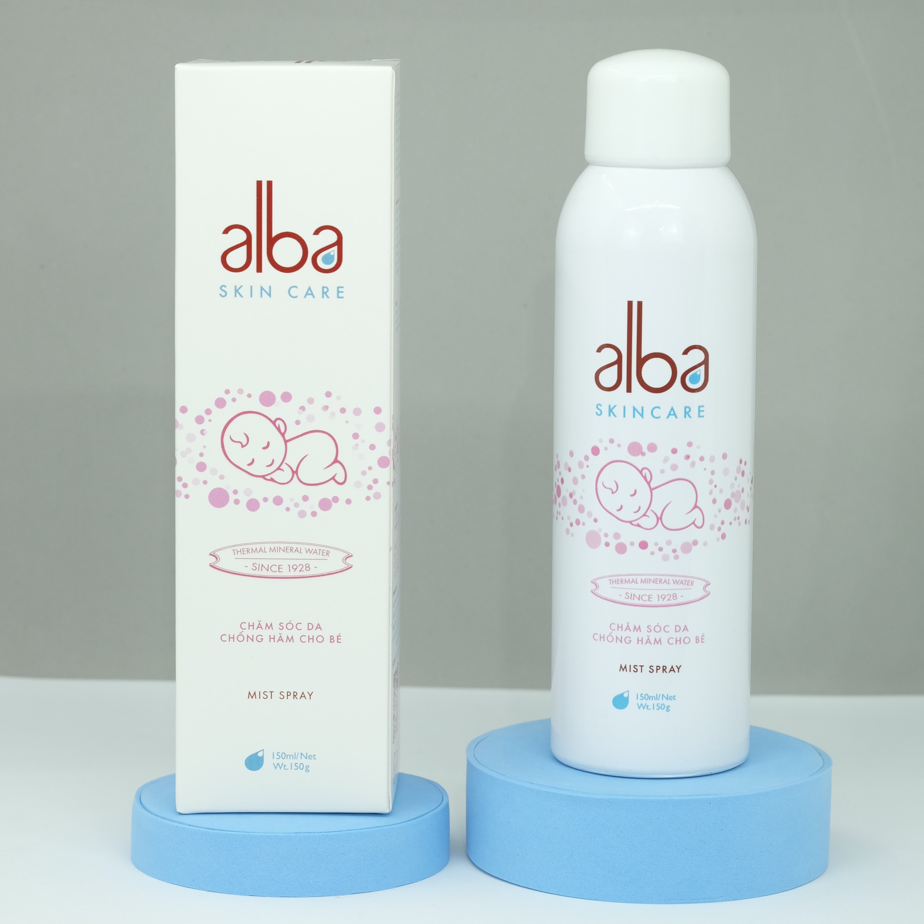 Xịt khoáng Alba Skin Care - Chăm sóc da chống hăm cho bé