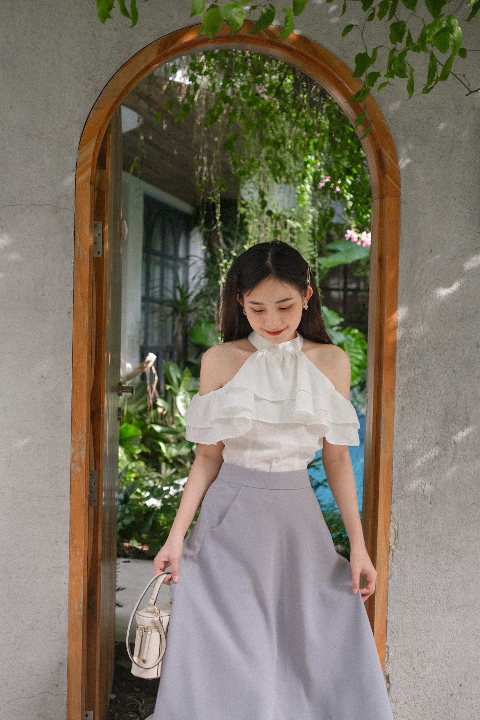 YU CHERRY | Váy Midi Skirt YV002