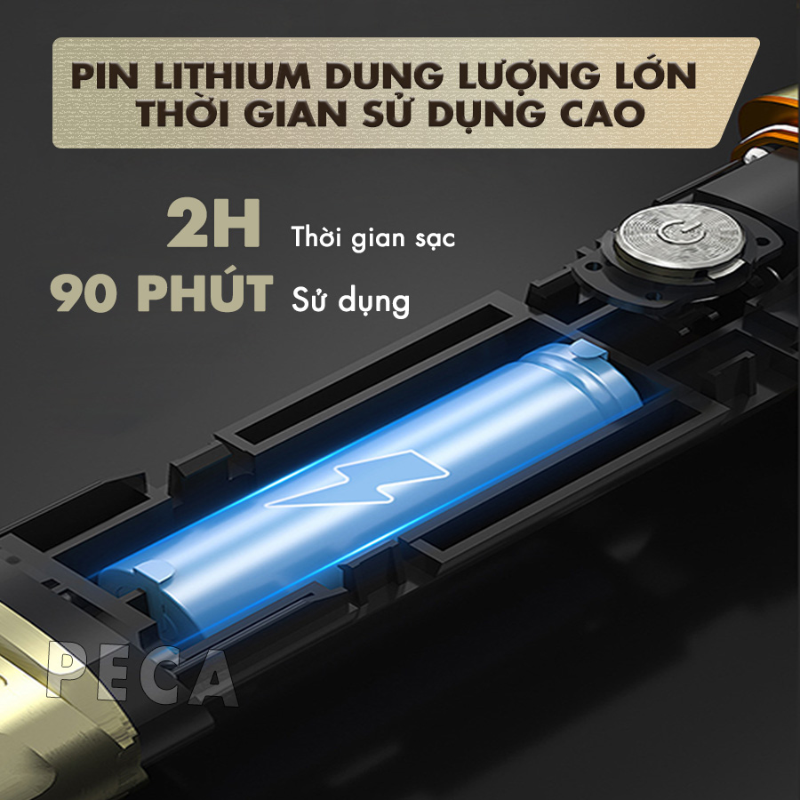 Tông đơ đa năng 5in1 Kemei KM-5859 chuyên cắt tóc, chấn viền, cạo râu, tỉa lông mũi, cạo lông sạc nhanh có đế sạc - Hàng chính hãng