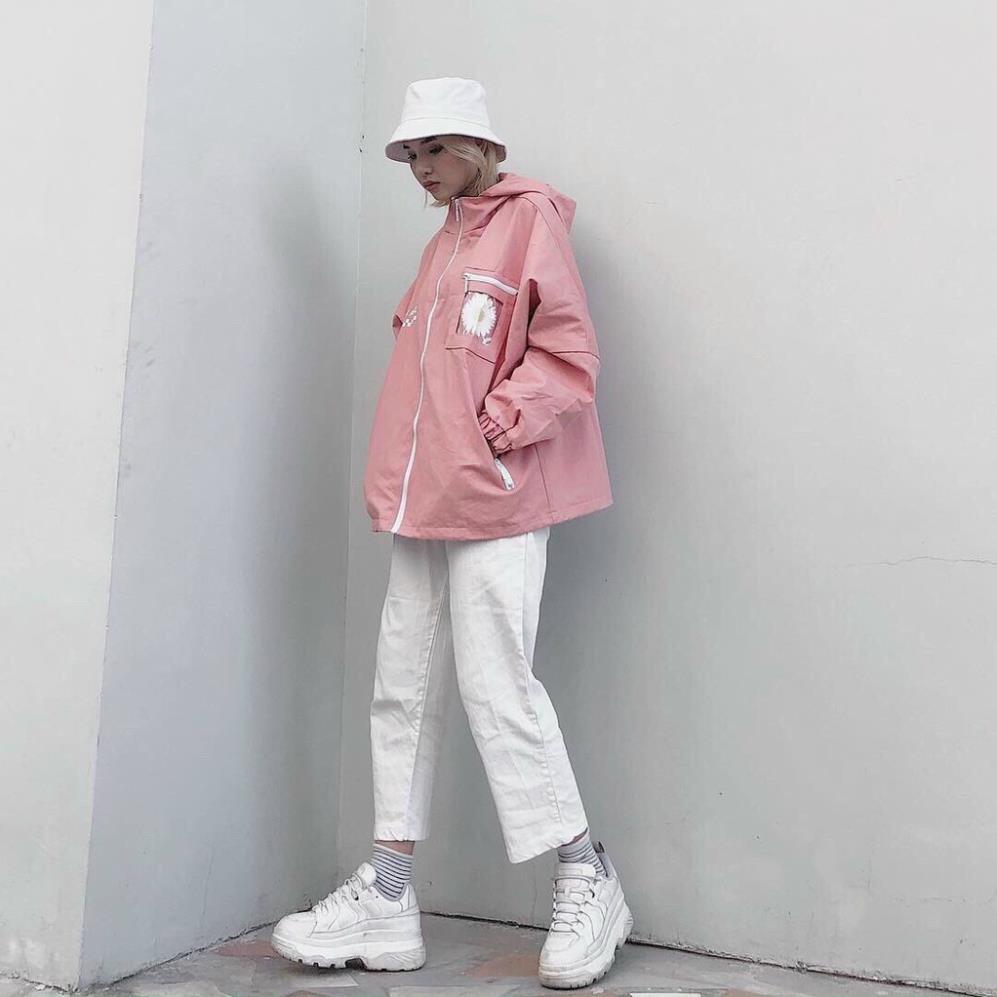 Áo khoác Dù Banawa Daisy form rộng dáng unisex chống nắng tốt