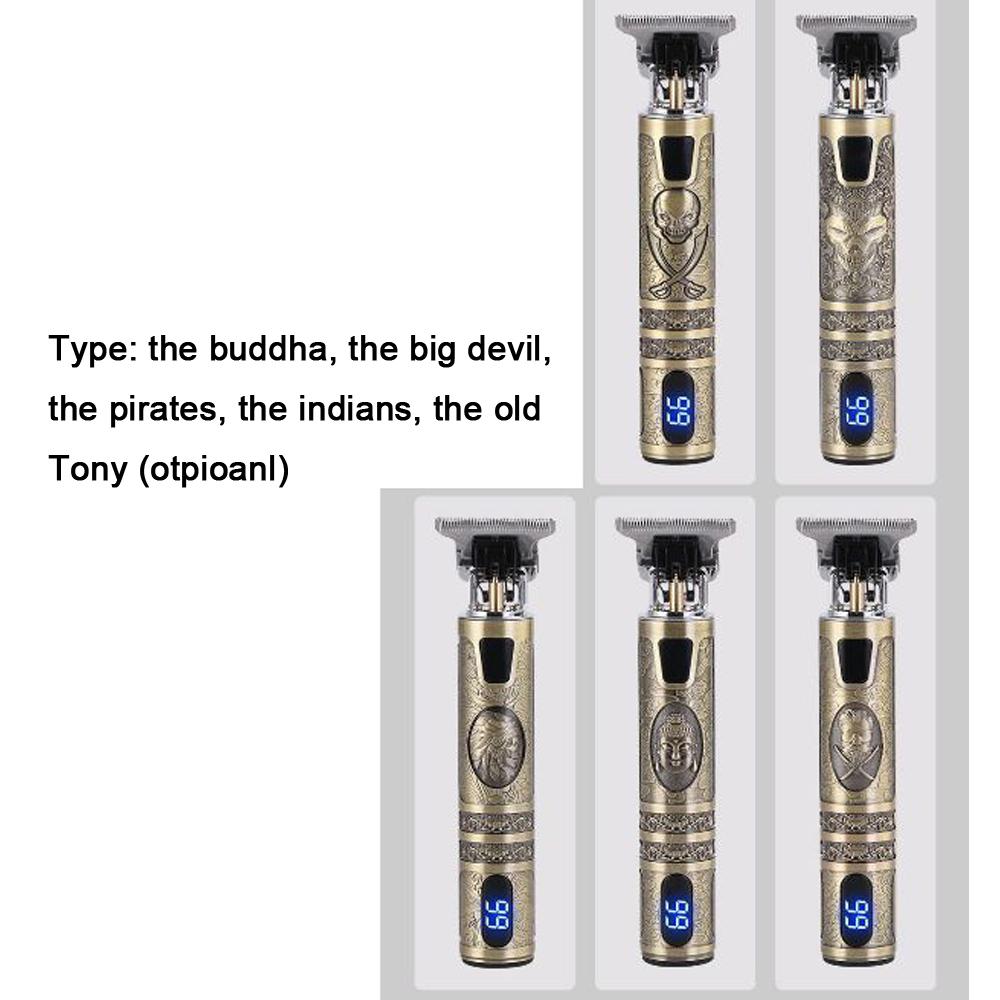 Tông đơ cắt tóc chuyên nghiệp sạc USB, màn hình hiển thị dung lượng pin